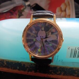 Gold Watch with Mickey Mouse Dial